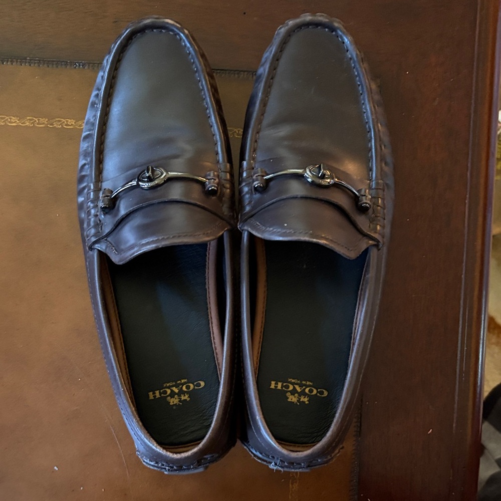 Coach Men's Dark Brown Leather Loafers